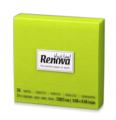 Șervețele de hârtie Renova verde cocktail - 30 de șervețele