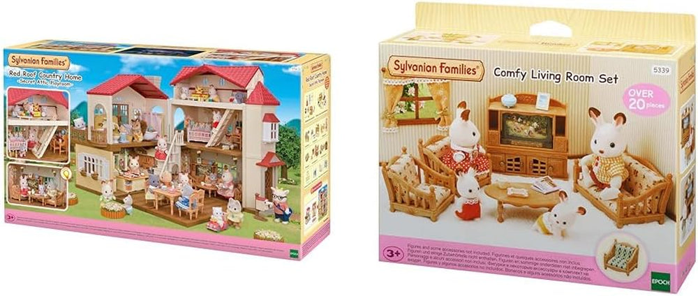 5716 Maison de ville avec grenier - Maison de poupée et salon de maison de campagne L5339 - Meubles de maison de poupée, 30 x 50 cm, 1 pièce (1 paquet), en plastique