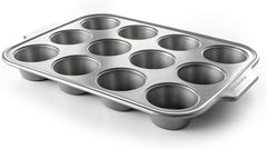 Plateau à muffins en acier aluminisé KitchenAid, antiadhésif, passe au four, passe au lave-vaisselle, gris Naty Shop