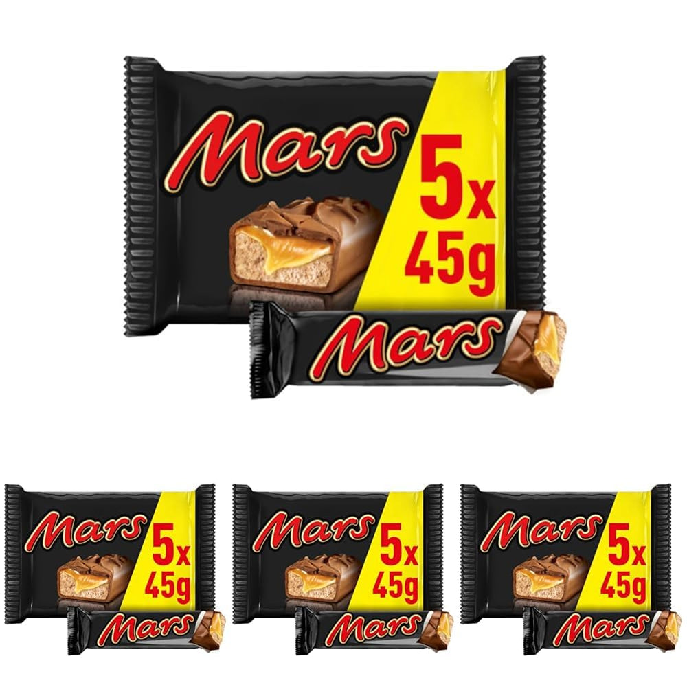 Barre de chocolat Chocolat caramel 1 paquet de 5 barres (1 x 225 g) (paquet de 4)