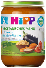 HiPP Repas Bio dès 6 Mois Couscous et Légumes Sautés, Pack de 6