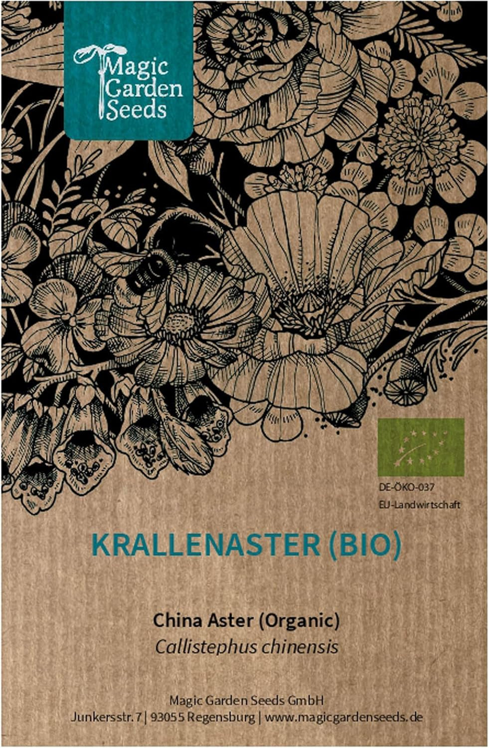 Krallenaster (Callistephus Chinensis) Bio - Ca. 100 Samen Sehr Alte EinjÀhrige Sommerblume Zierpflanze Schnittblume Bienenweide