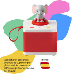 - Histoires pour filles et garçons, haut-parleur avec le personnage d'éléphant, jeu éducatif, contenu en espagnol, adapté à partir de 0 ans Bebe Toys Naty Shop