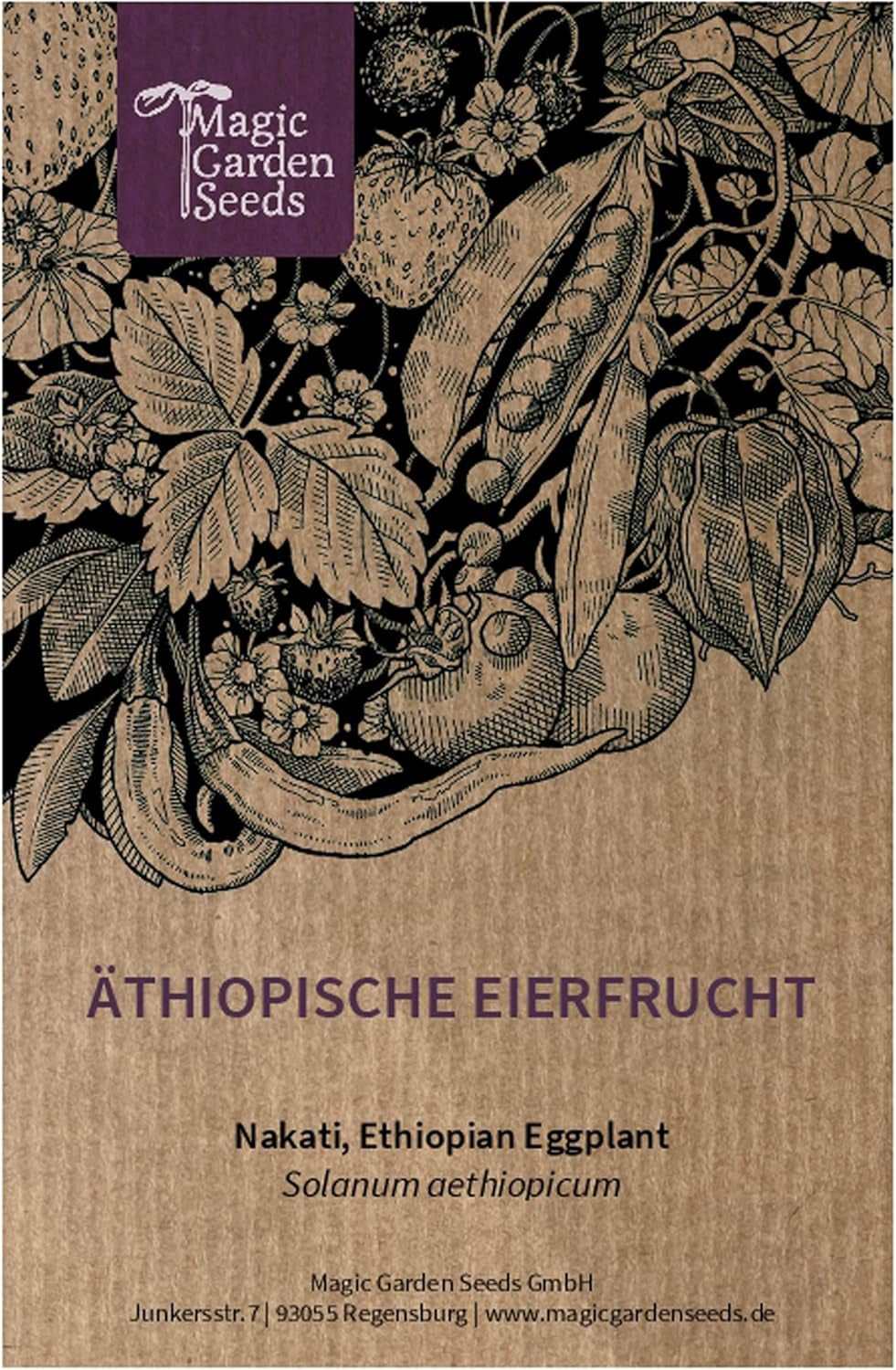 Ăthiopische Eierfrucht (Solanum Aethiopicum) 20 Samen Afrikanische Sorte