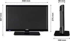 REFLEXION LED19iBT Smart TV 19 pouces (HD Ready, DVB-T2/S2/C, HDMI, CI+, Bluetooth, WLAN, 12 V/230 V) – TV de camping légère pour caravanes, camping-cars, bateaux et camions avec VESA 100 x 100