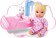 Simba Steffi Love Sweet Dreams / Puppe mit süßem Baby und Kinderbett / mit Glow in the Dark Funktion / 12 Teile / 29cm / Für Kinder ab 3 Jahren