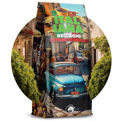 Café en grains torréfiés Italiana Bellagio 1kg | 80% Arabica et 20% Robusta | avec des notes de noix et de chocolat noir | fraîchement torréfié, faible acidité | pour machines à café | Café Orque Bleu
