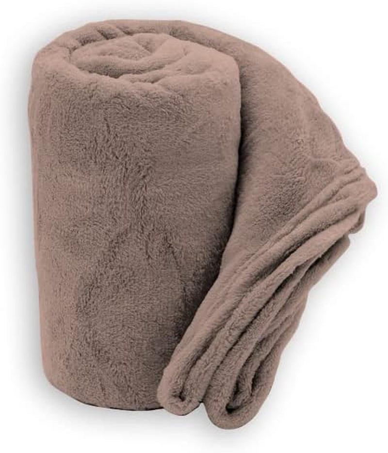 Couverture douce | Plaid | Toucher doux | 130 X 160 cm | Poudre Couettes et couettes Naty Shop Poudre 130X160