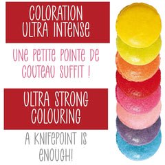 Scrapcooking - Lot de 9 colorants alimentaires en poudre - Bleu, Jaune, Rose, Violet, Orange, Vert anis, Rouge, Rose poudré, Noir - Colorant en poudre comestible pour gâteaux, muffins, macarons - 4270