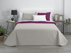 Estoralis | AVA | Courtepointe boutique réversible | Pour toutes les saisons | Couleur - Beige/Fuchsia | Pour lit de 105 cm. (200 X 270 Cm. Ancho X Alto) | Couette matelassée Couettes et couettes Naty Shop