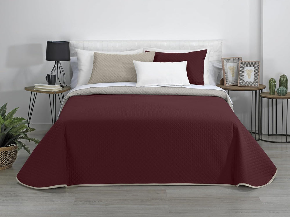 AVA | Courtepointe réversible Boutique | Pour toutes les saisons | Couleur – Gris/Rouge | Pour lit 120/135 cm. lit. (230 X 270 Cm. Ancho X Alto) | Quilt matelassé Quilts et quilts Naty Shop Titre par défaut