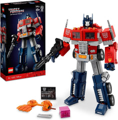 LEGO 10302 Icons Optimus Prime Set, 2in1 Roboter-Figur und LKW-Modell, Transformers-Spielzeug-Modellbausatz für Erwachsene, Geschenk zum Geburtstag oder Weihnachten für Männer, Frauen, Sie und Ihn