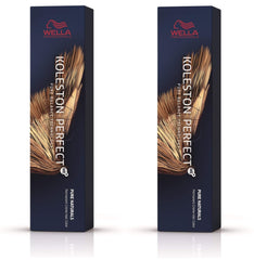 Wella Professionals Wella Koleston Perfect ME KP Pure Naturals 5/00 Châtain Clair Naturel Intense, lot de 2 Teinture capillaire Naty Shop Marron, blanc 60 ml (lot de 2)