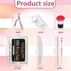 288 Ensemble de formes d'ongles doubles, ensemble de nail art double forme, 12 formes d'extension d'ongles, formes d'ongles en gel, adaptées aux débutants et aux manucures