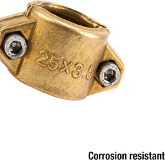 Colliers de serrage Gardena : Collier de serrage en laiton pour fixer des tuyaux d'aspiration ou haute pression, adapté aux tuyaux de 25 mm (1 pouce) (7211-20)