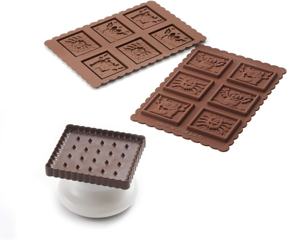 Silikomart 22.172.77.0165 CKC, 12 Monstres en Chocolat sur Biscuits Kitchen Naty Shop