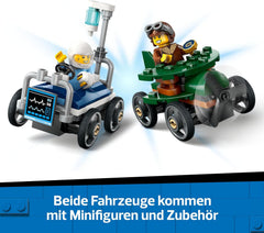 LEGO City Flugzeug vs. Krankenhausbett Rennwagen Set - Seifenkisten Spielzeug für Jungen und Mädchen ab 5 Jahren - Bauset mit 2 Minifiguren - Geschenk zum Geburtstag & für die Feiertage 60459