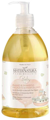 Bain et shampoing délicat pour enfants aux fleurs de lin, gel douche et shampoing pour enfants et bébés, Made in Italy - 500 ml Enfants - Bains et soins Naty Shop Default title