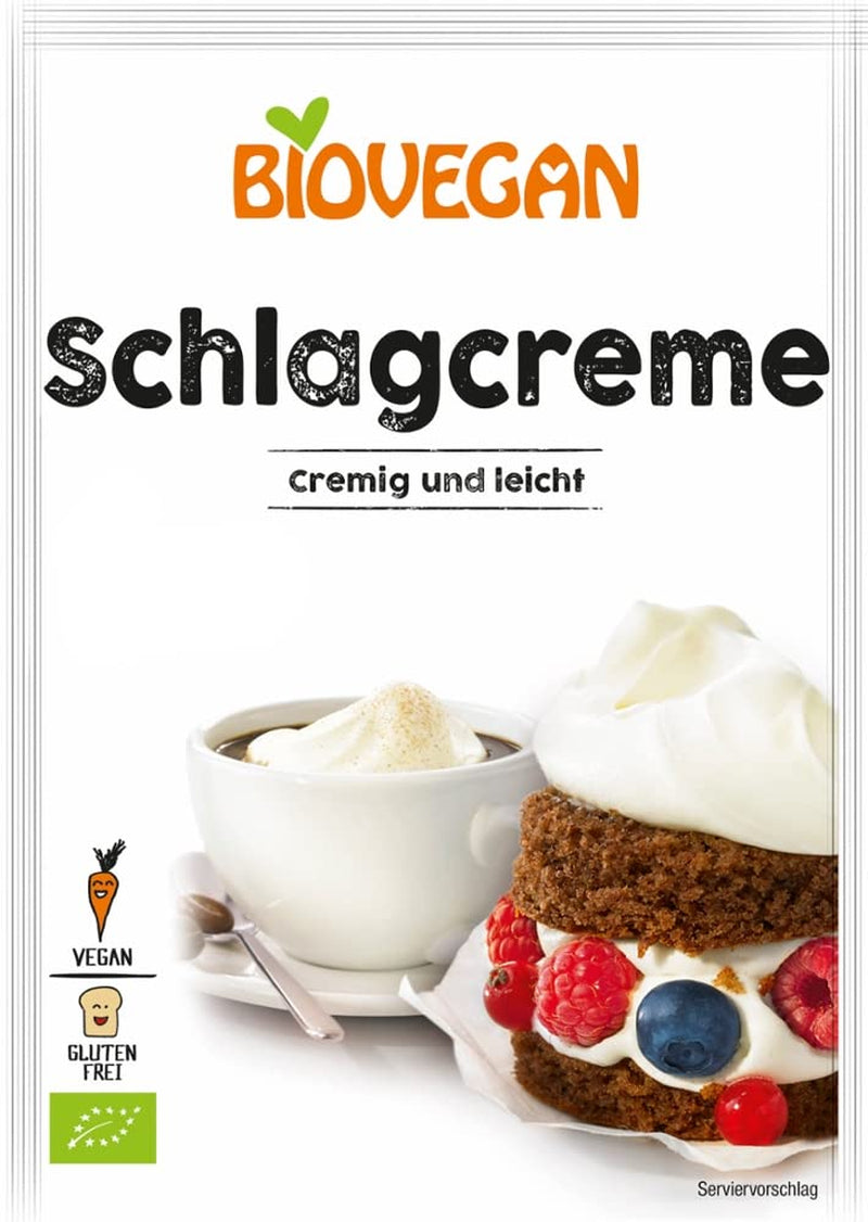 Schlagcreme végétalien sans gluten