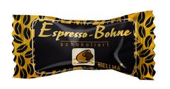 Boabe de espresso Hellma în ciocolată neagră - 40 de boabe acoperite individual cu ciocolată - 1,1 g fiecare - Cutie de depozitare - pentru cafenele și restaurante