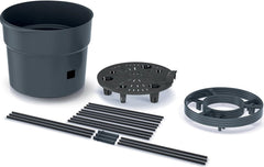 Pots de semis de tomates Prosperplast avec treillis – Jardinière en plastique robuste | anthracite | Résistant aux intempéries et aux UV | 29,5 x 115,2 cm | Idéal pour le jardin et la terrasse