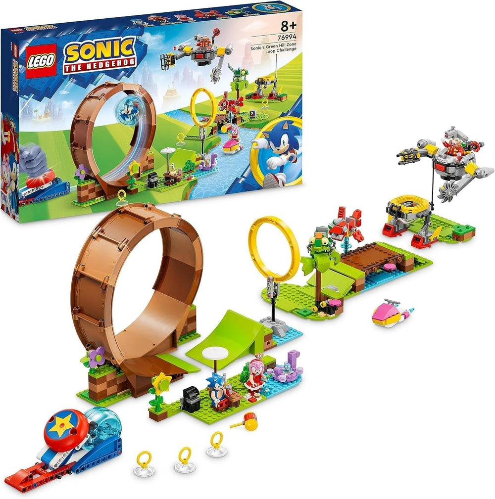 LEGO 76994 Sonic the Hedgehog Le défi de la boucle de Sonic dans la région de Green Hill, jouet à construire pour enfants, garçons et filles avec 9 personnages dont Dr Eggman et Amy Ensembles de construction Besuche den LEGO-Store Singur