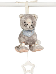Sterntaler S cat Lilly boîte à musique - boîte à musique pour bébé en tissu doux - peluche à nouer pour les enfants - l'aide au sommeil a un effet apaisant à la maison et en déplacement, gris Jouets Bebe Naty Shop