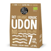 Nouilles de Konjac Udon Shirataki Bio 385g - Faibles calories, sans gluten, végétaliennes - à base de racine de konjac, riche en fibres DIET-FOOD