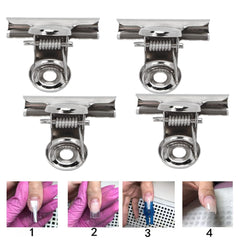 10 pièces pinces à ongles pince en métal pince d'extension d'ongle outil d'art d'ongle fixateur de fibre de verre accessoires d'art d'ongle équipement pratique Durable maison bricolage Salon