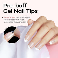 Modelones Tips Unghii 510 Piese - Set Tips Unghii Acoperire Completă, Set Tips Gel, Tips Unghii Rășină PMMA Pre-Lustruire, Unghii Artificiale pentru Lipire pe Nail Art DIY, Squoval Scurt