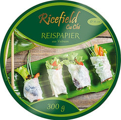 Papier de riz Ricefield, rond 16 cm, (85-95 pièces/kg), 4 paquets (4 paquets x 300 g)