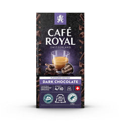 Café Royal Dark Chocolate Flavored 100 capsules pour machine à café Nespresso - 4/10 intensité - certifié UTZ, en aluminium et Lungo 36 capsules pour machine à café Nespresso - 4/10 intensité