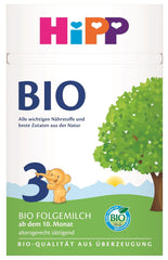 HiPP 3 Lait de suite Bio (4 x 600g) - après 10 mois, avec Oméga-3 (DHA, ALA), Calcium, Vitamine D, de la meilleure qualité biologique