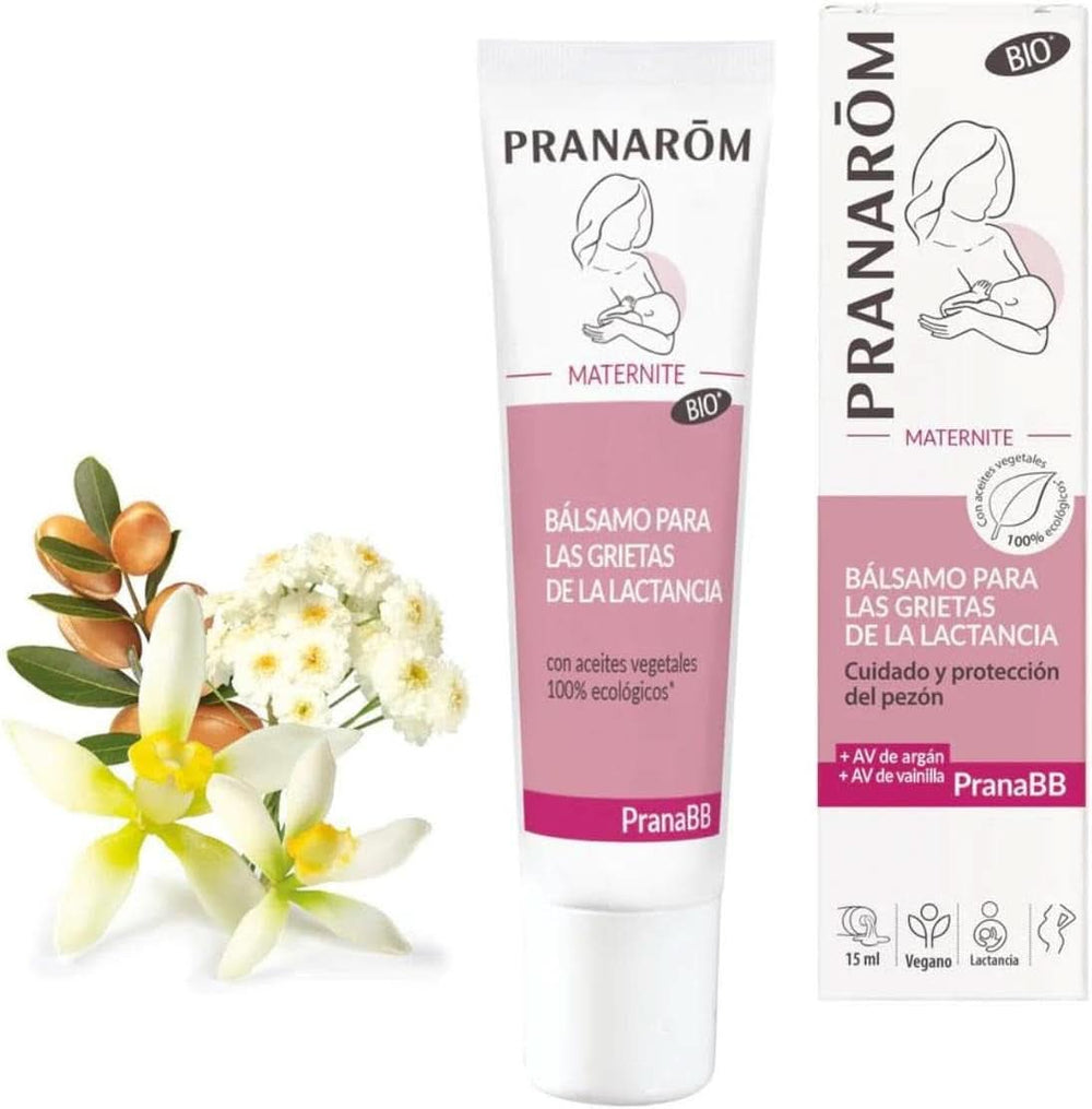 Pranarom, Baume de Maternité Crevasses Allaitement BIO 15Ml Accessoires Alimentation et Allaitement Boutique Bebe Naty