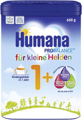 Humana Kindergetränk 1+, ab 1 Jahr, Milchpulver für Kindermilch, nährstoffreiche Milch für Kleinkinder, as gelegentliches Milchgetränk oder zur Mahlzeit, 650 g