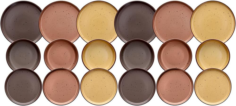 Bruges, service de table pour 6 personnes, 18 pièces, céramique, multicolore