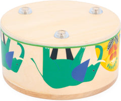 Janod - Tambour Gioia - Tambour + tambour en bois FSC - Jeux de rôle et éducation musicale précoce - Aquarelle - Dès 18 mois, J07650 Bebe Toys Naty Shop