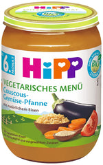HiPP Repas Bio dès 6 Mois Couscous et Légumes Sautés, Pack de 6