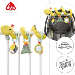 Fehn Activity Spiral Dino - jouet pour poussette à pousser et à tirer - jouet bébé dinosaure pour lit, aire de jeux, landau et siège auto - jouet d'activité motrice pour bébés et jeunes enfants à partir de 0 mois Baby Toys Naty Shop