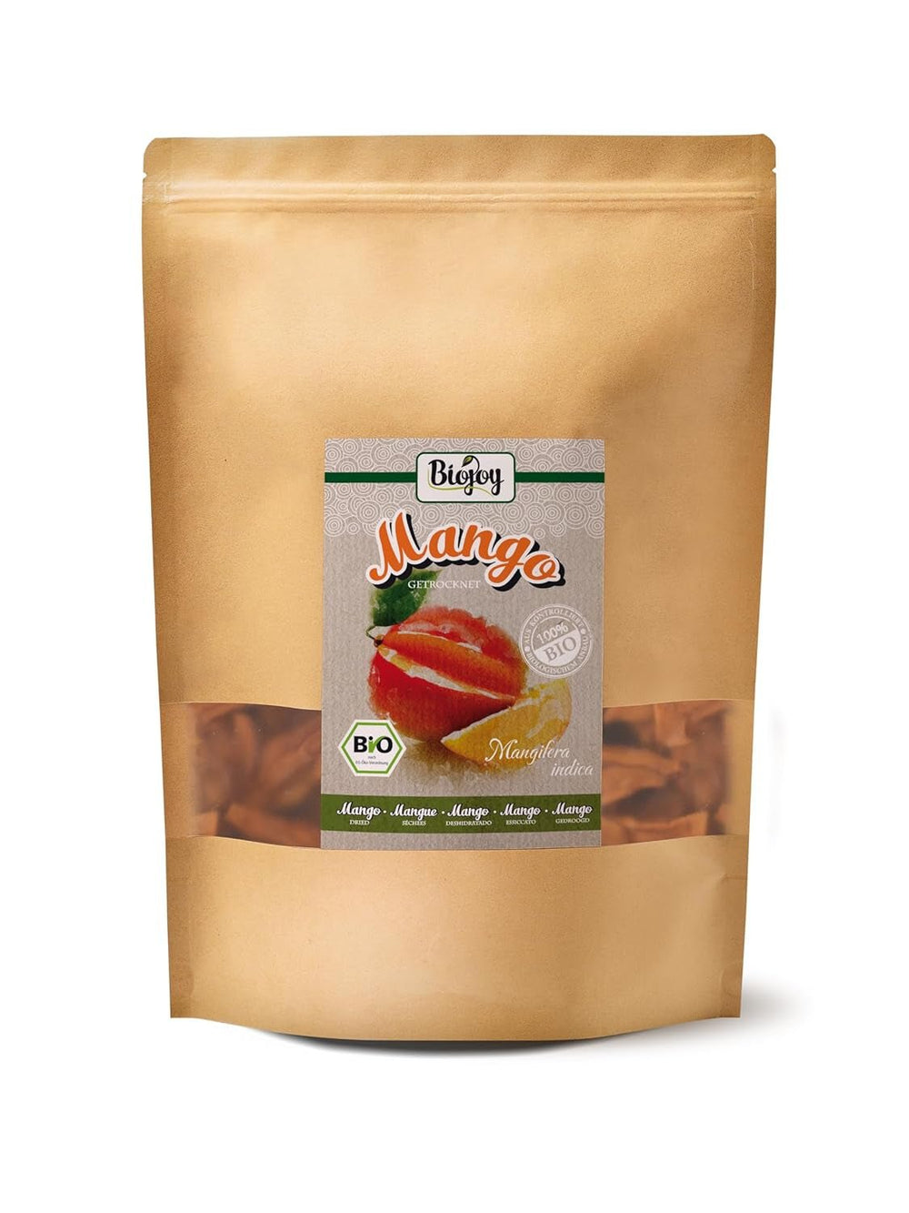 Mangue séchée Biojoy BIO (1 kg), produits déshydratés Naty Shop sans soufre 1 kg (1 paquet)