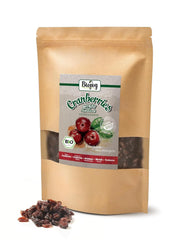 Canneberges séchées bio Biojoy (1 kg), canneberges sucrées au sirop de pomme Produits déshydratés Naty Shop