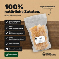 Bremer Gewürzhandel gingembre, morceaux de fruits secs épicés, aromatiques, épicés, non sulfurés, 1kg Produits déshydratés Naty Shop