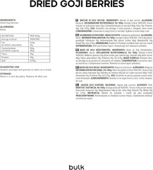 Baies de Goji séchées en vrac, 500 g, l'emballage peut varier Produits déshydratés Naty Shop