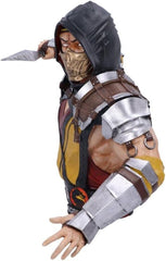 Buste de Scorpion Mortal Kombat sous Licence Officielle, Jaune, 29,5 cm, Statuettes et Sculptures en Résine Synthétique Naty Shop