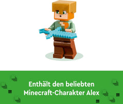 LEGO Minecraft The Armory Playset avec figurines de héros, armes jouets et figurine d'Alex, jouet d'action pour garçons et filles, cadeau pour les joueurs et les enfants de 7 ans 21252 Ensembles de construction Besuche den LEGO-Store