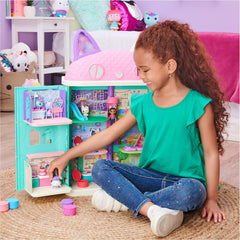 Gabby Dollhouse et Gabby Dollhouse Deluxe Room Sweet Dreams Oreiller de chambre à coucher en forme de chat moelleux et 3 accessoires 3 meubles et 2 boîtes surprises Convient aux enfants de 3 ans et plus