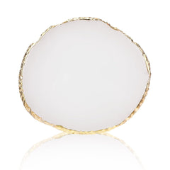 Maniküre Gemalt Palette Nail Art Palette Kunstharz Nagelkunst Nail Art Make up Paletten Nagelmalerei Display Fach Kosmetik Mischwerkzeuge (Blanc)