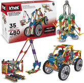 K'NEX 12418 Fantasie Ultimativer Baukasten mit 35 Modellen, Lernspielzeug für Jungen und Mädchen, 480-teiliges MINT-Lernset, Bauspielzeug für Kinder, Konstruktionsspielzeug ab 7 Jahren