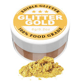 Paillettes comestibles - 6G colorant alimentaire en poudre pour chocolat, fraise, muffins, gâteaux, fondant (or)