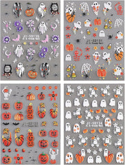 JMEOWIO Autocollant 3D pour nail art Halloween